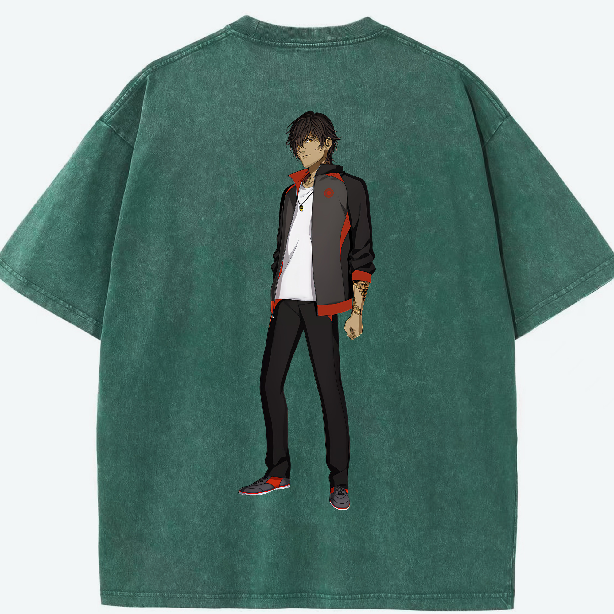 （画像用） 刀剣乱舞 Touken Ranbu 綿100% ヴィンテージ風 半袖Tシャツ（背面プリント）